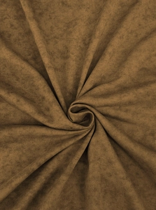 Close-up of premium brown suede fabric texture with soft spiral folds and subtle shadows