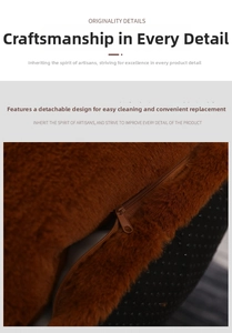 Detail of the removable zipper and anti-slip bottom on the plush electric foot warmer