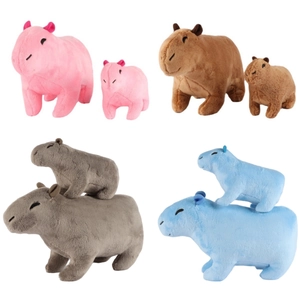 Capybara Plush Toy Simulation Animal Doll Soft Short Plush Fabric PP Cotton Filled Cute Novelty Gift For Kids