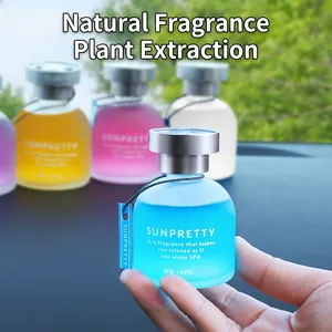 Liquid Air Freshener Aromatherapy Frosted Glass Bottle Metal Lid Car Home Odor Eliminator Long Lasting Scent Modern Elegant