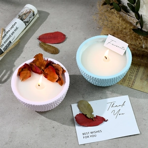 Noordse ronde siliconen mallen met cementtextuur voor DIY aromatherapie kaarsen