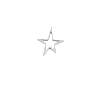 Mirror polished stainless steel hollow star pendant charm for jewelry making projects