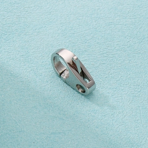 Minimalist silver stainless steel lobster clasp and teardrop spring ring for DIY crafts
