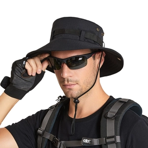 Chapeau de soleil homme à bord large pour la pêche et la randonnée avec cordon réglable