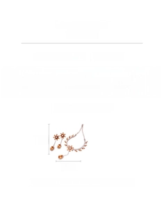 Specifiche del set collana floreale in zirconia con dettagli sul rame e peso