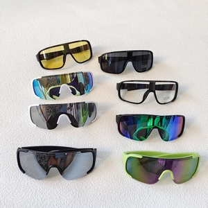 Kids Sports Sunglasses UV Protection Shield Lens Cycling Eyewear Resin Frame Futuristic Y2K For Boys Girls