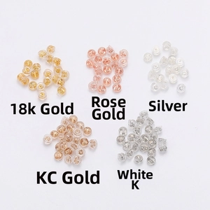 Fermoirs d'oreilles en silicone et métal 18k en cinq coloris pour la création de bijoux