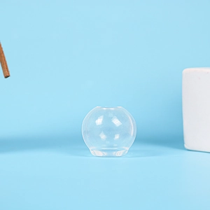 Close-up of a high-transparency spherical silicone mold for resin and soap DIY crafts