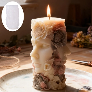 Moule en silicone pour bougie déesse florale 3D et décoration d'intérieur DIY