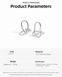 Detail of 925 sterling silver butterfly wing earrings with precise product dimensions