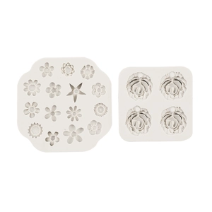 White silicone rose flower fondant cake molds for DIY chocolate and jelly baking
