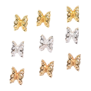 14K gold plated butterfly beads for DIY jewelry making in gold, silver, and rose gold