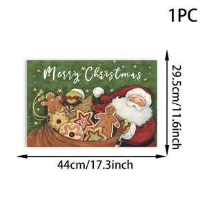 Detail of Christmas placemat with Santa Claus and Merry Christmas text 44x29.5cm