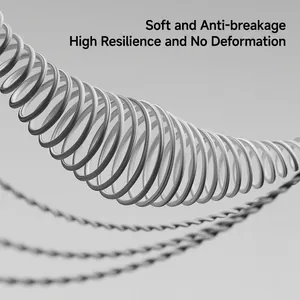 Elastic gray spiral puzzle toy for pets featuring high elasticity and durable structure