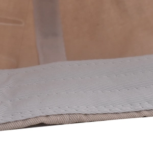 Close-up of internal stitching and high-quality woven cotton texture on baseball cap