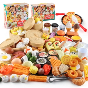 Kids Simulation Food Toy Set Plastic Realistic Chinese Western Cuisine Pretend Play Kitchen Educational Gift Toys