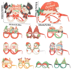 Détails de onze montures de lunettes de Noël en feutre avec dimensions pour la fête