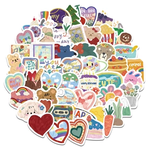 Détail de 90 autocollants de dessin animé mignons pour la décoration d'agendas DIY