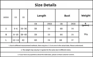 Detaillierte Größentabelle für Spitzen-Dessous mit S, M, L Maßen in CM und INCH