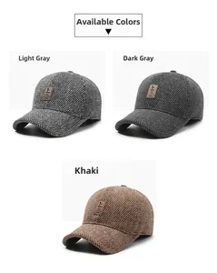 Detailed comparison of winter baseball caps in light grey, dark grey and khaki colors