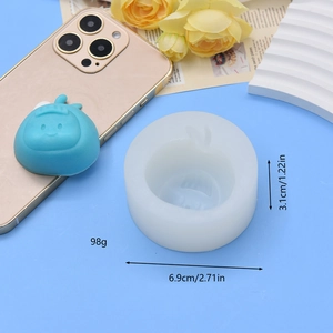 Silicone apple head mold for DIY aromatherapy gypsum and fondant crafts, 6.9cm diameter