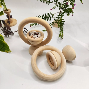 Vertical wooden ring aromatherapy diffuser base with natural stone crystal bowl inserts
