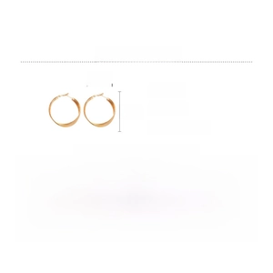 Vue détaillée des boucles d'oreilles créoles multi-rangs plaquées or 18 carats et argent S925