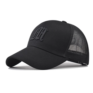 Trucker Hat Cotton Mesh Breathable 3D Gothic Letter Embroidery Adjustable Snapback Outdoor Sport Baseball Cap Unisex