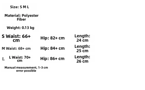 Size chart showing S-L measurements for striped cardigan and shorts set in polyester