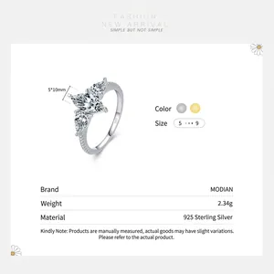 Classic 925 sterling silver ring with marquise cut zirconia flower cluster design