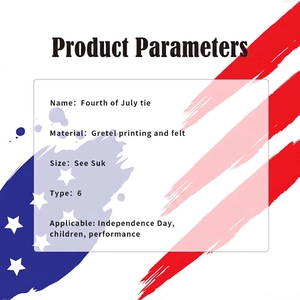 Patriotic July 4th star and stripes glitter felt tie for kids with six festive designs