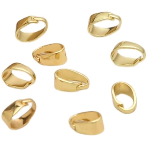 Gold-plated copper necklace clasp connectors for DIY jewelry making and handmade crafts