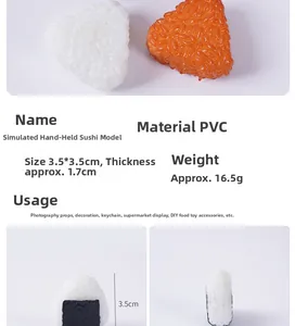 Λεπτομέρεια macro από τεχνητό μοντέλο σούσι onigiri με υφή ρυζιού PVC και φύκι