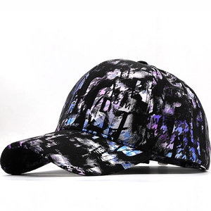 Streetwear Graffiti Baseballkappe Polyester Buchstaben Print Verstellbare Metallschnalle Atmungsaktiv Sonnenschutz Hip Hop Hut Unisex
