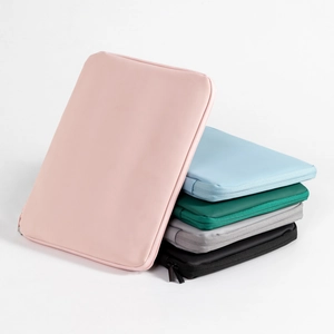 Waterproof PU leather tablet sleeves in multiple colors showing minimalist design
