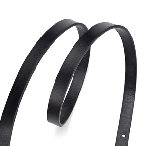 Chic black leather belt for women with minimalist round hole design for y2k fashion styles