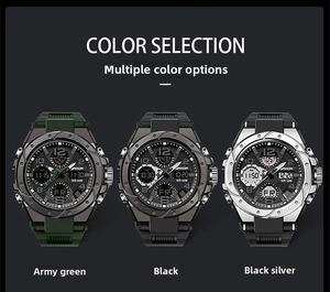 Confronto dettagliato degli orologi digitali SANDA nei colori verde, nero e argento