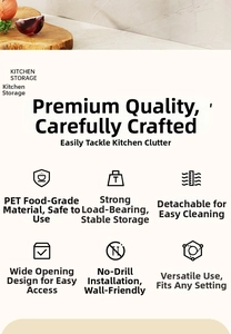 Detail of PET food-grade kitchen storage bin with wide opening and wall-mount design