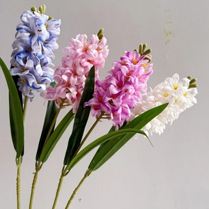 Artificial Hyacinth Single Stem Simulation Flower 3D Real Touch Soft PVC Home Wedding Table Decoration Floral