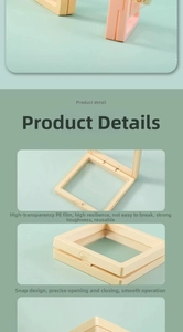 Detail view of PE film jewelry storage box featuring buckle closure and high transparency