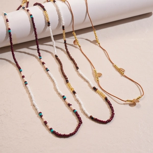 Set of 3 Bohemian beaded waist chains with tassels and sequins for a vintage ethnic look