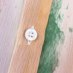 Robe portefeuille sans manches à rayures colorées et dégradé de tissus orange et vert