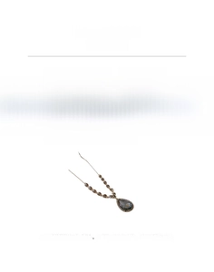 Detail view of water drop pendant necklace with 26.5g weight and 57cm length parameters