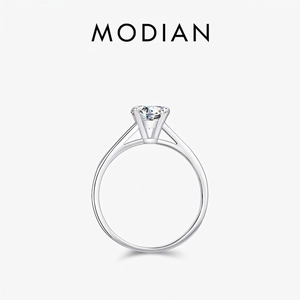 1.0ct Round Cut Moissanite Ring For Women 925 Sterling Silver Four Prong Engagement Wedding Ring Minimalist Jewelry Gift