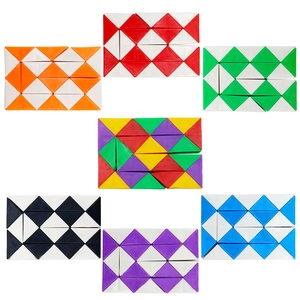 Serpent magique 24 segments puzzle de réflexion en sept variantes de couleurs assorties