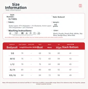 Detailed size chart for tennis dress featuring measurements for S to XXL sizes
