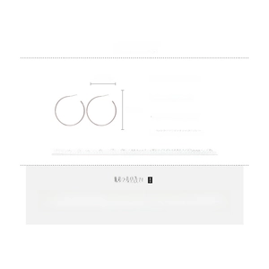 Detail specifications of 5cm silver needle geometric C-shape hoop earrings in silver tone