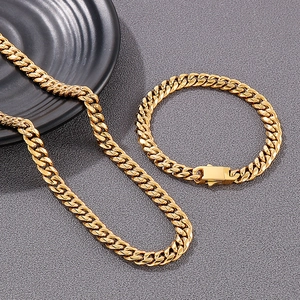 Cuban Link Chain Necklace Stainless Steel Hip Hop Fashion Minimalist Jewelry For Men Women Unisex