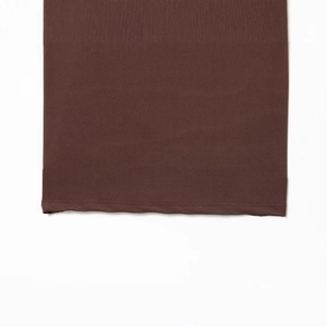 Women's casual dark brown midi dress featuring fine knit texture and double-stitched hem