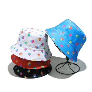 Mushroom Print Bucket Hat Polyester Sunscreen Colorful Outdoor Casual Summer Sun Protection For Women Girls Cute
